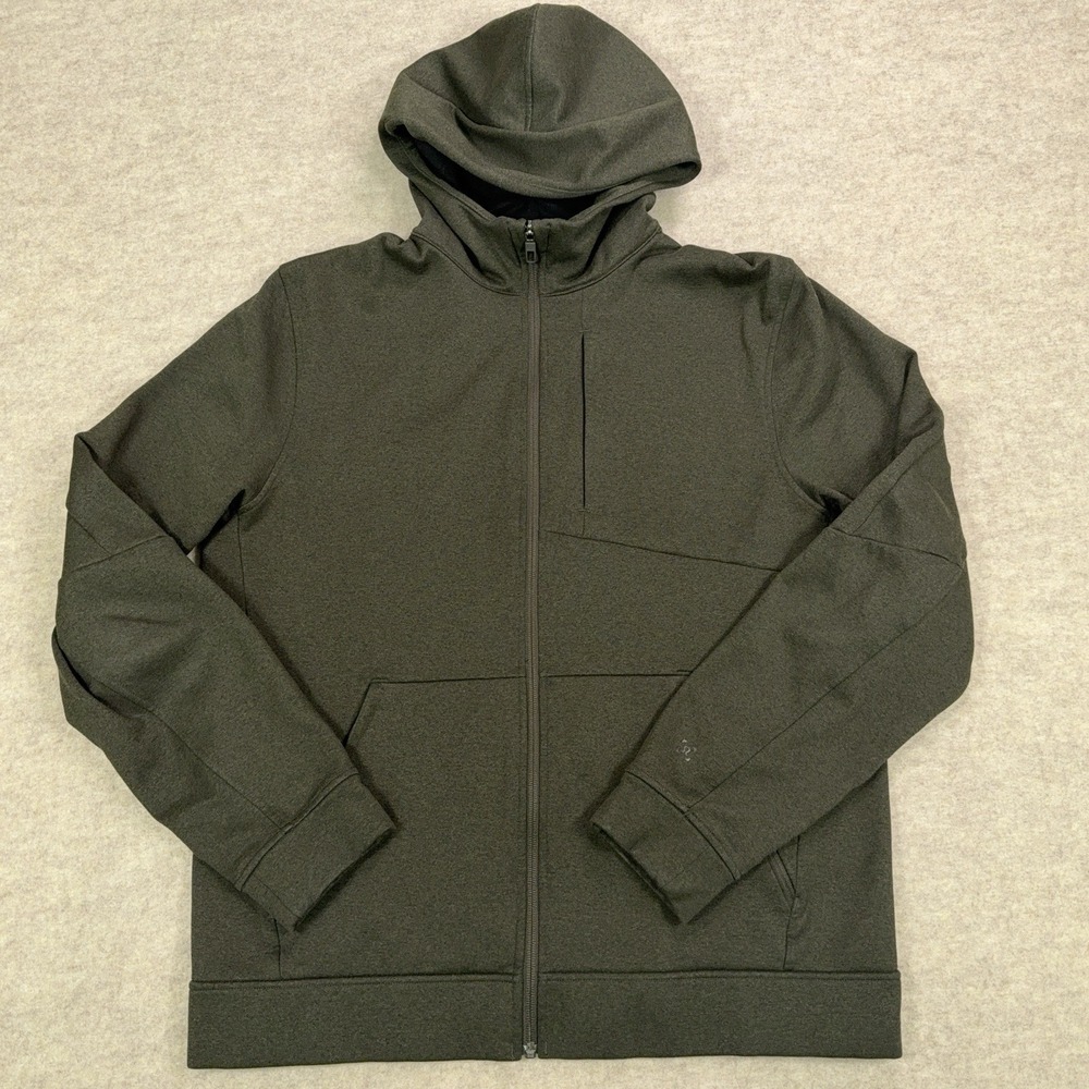 Lululemon‎ City Sweat Full Zip Hoodie Mens Large Olive Green Performance LM3BC2S